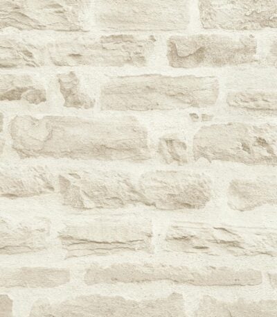 Beige non-woven vinyl wallpaper with subtle pattern