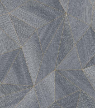 Gray non-woven vinyl wallpaper with subtle pattern