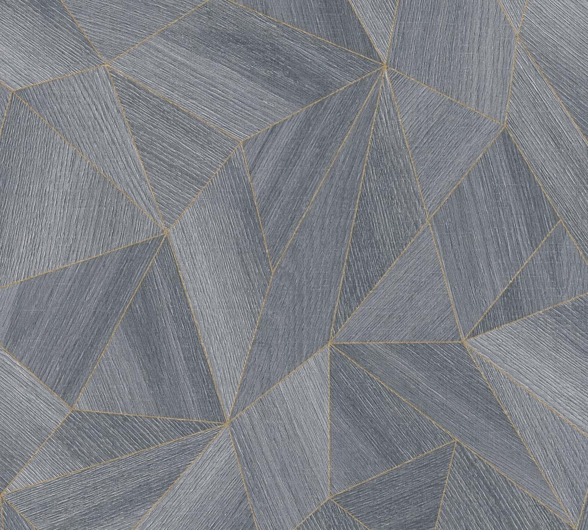 361333_1 Gray non-woven vinyl wallpaper with subtle pattern