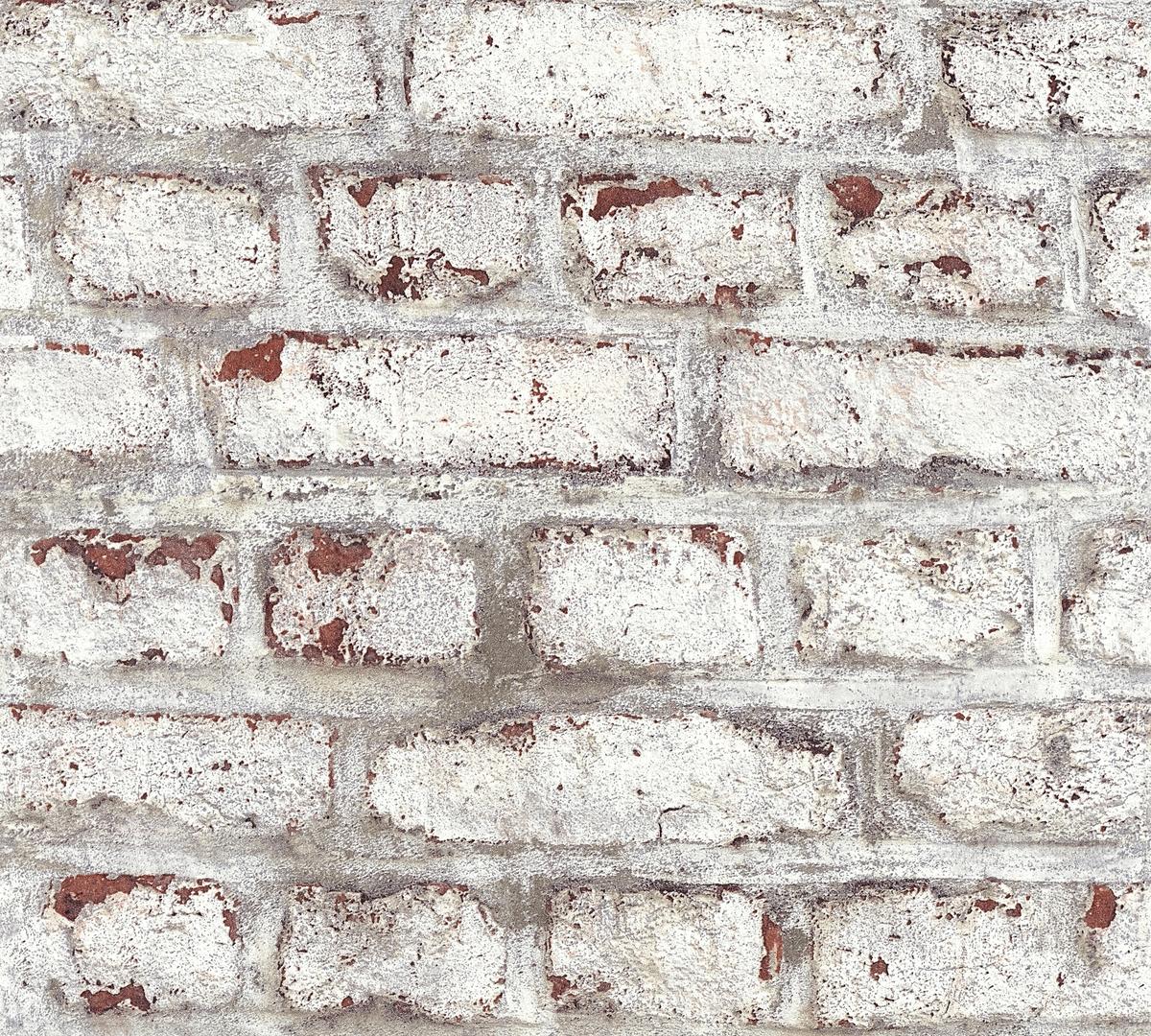 362801_1 White non-woven vinyl wallpaper with subtle pattern