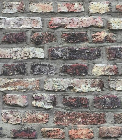 Brown non-woven vinyl wallpaper with textured pattern