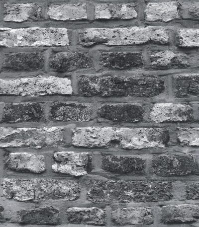 Gray non-woven vinyl wallpaper with subtle pattern