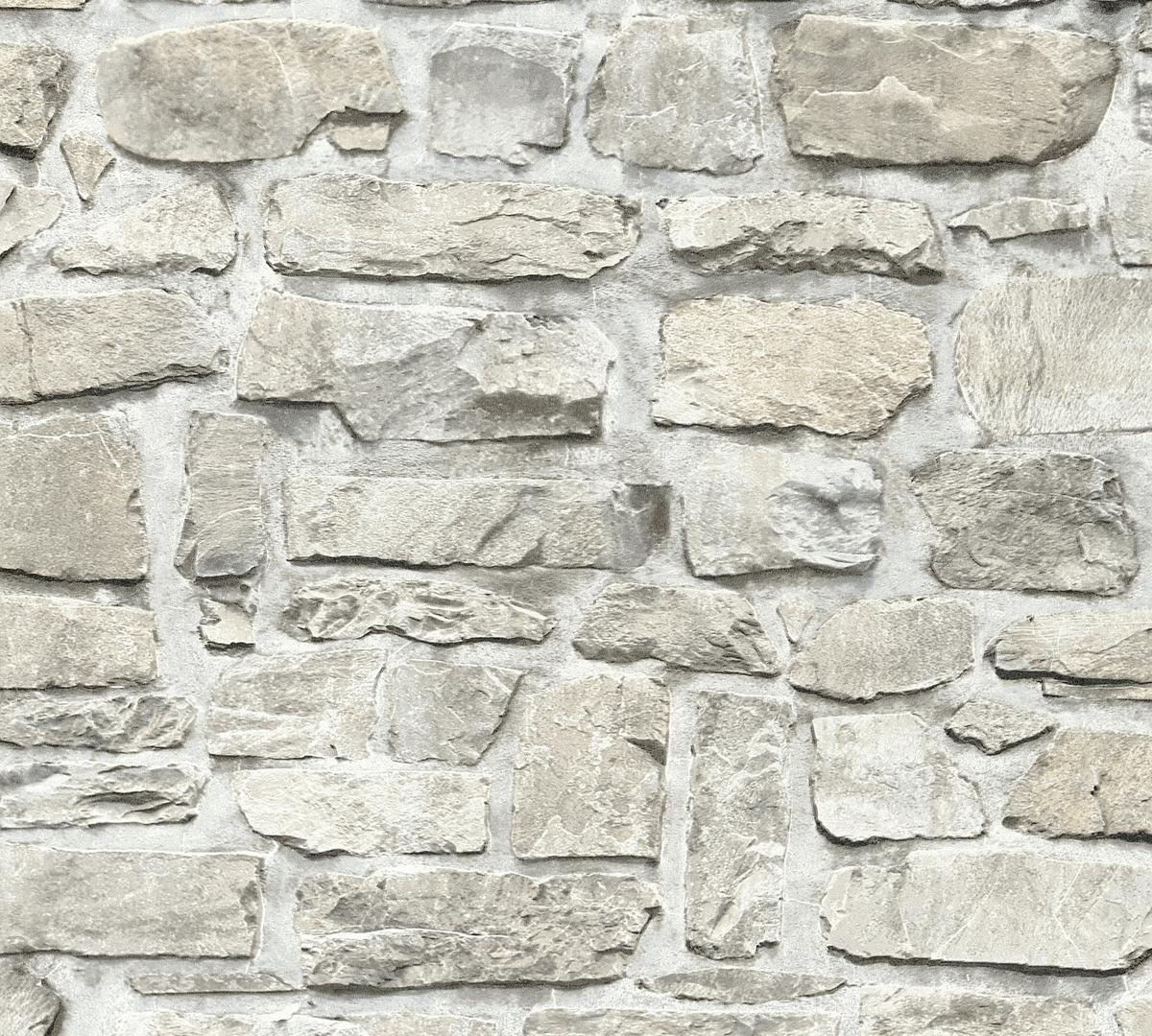 363702_1 Gray non-woven vinyl wallpaper with subtle pattern