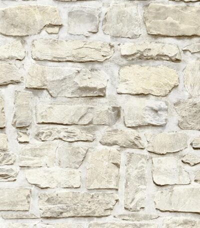 Beige non-woven vinyl wallpaper with subtle pattern