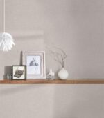 Sophisticated grey non-woven wallpaper with vinyl surface