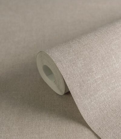 Brown non-woven vinyl wallpaper with modern pattern