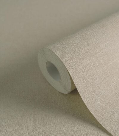 Beige non-woven vinyl wallpaper with soft pattern