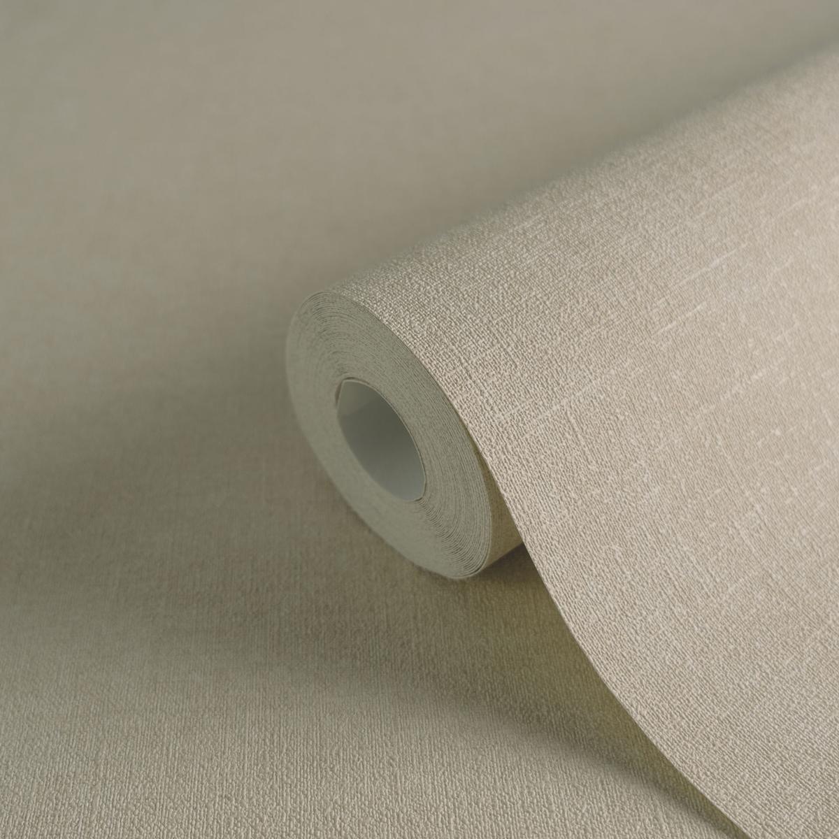 367216_1 Beige non-woven vinyl wallpaper with soft pattern