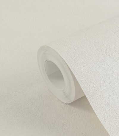 Cream non-woven vinyl wallpaper with subtle texture