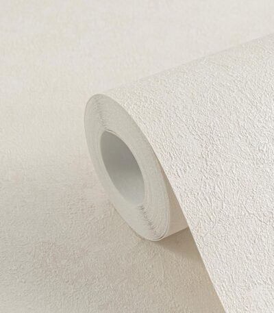 Cream non-woven vinyl wallpaper with subtle texture