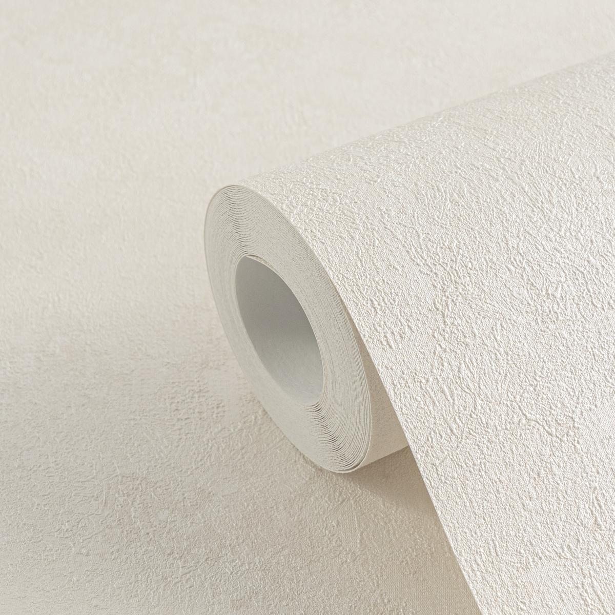 369247_1 Cream non-woven vinyl wallpaper with subtle texture