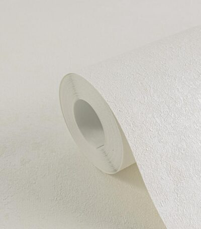 White non-woven vinyl wallpaper with modern design