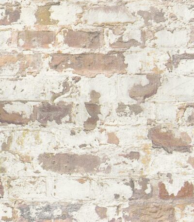 Orange non-woven vinyl wallpaper with geometric pattern