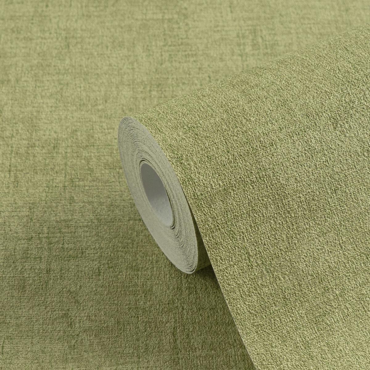 373344_1 Green non-woven wallpaper with vinyl surface