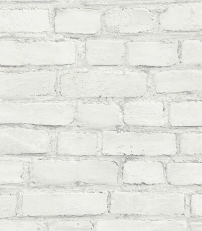 White non-woven vinyl wallpaper with subtle pattern