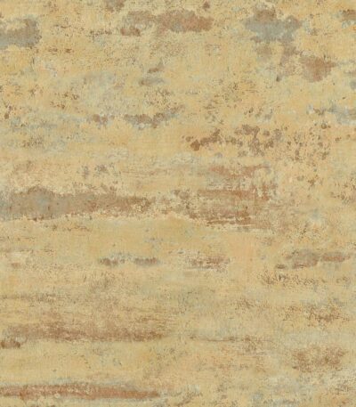 Yellow non-woven vinyl wallpaper with offset pattern