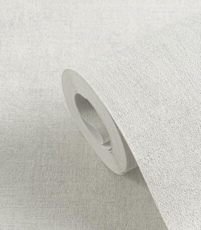 Gray non-woven wallpaper with vinyl surface