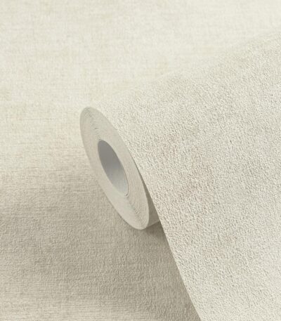 Cream non-woven vinyl wallpaper with art design