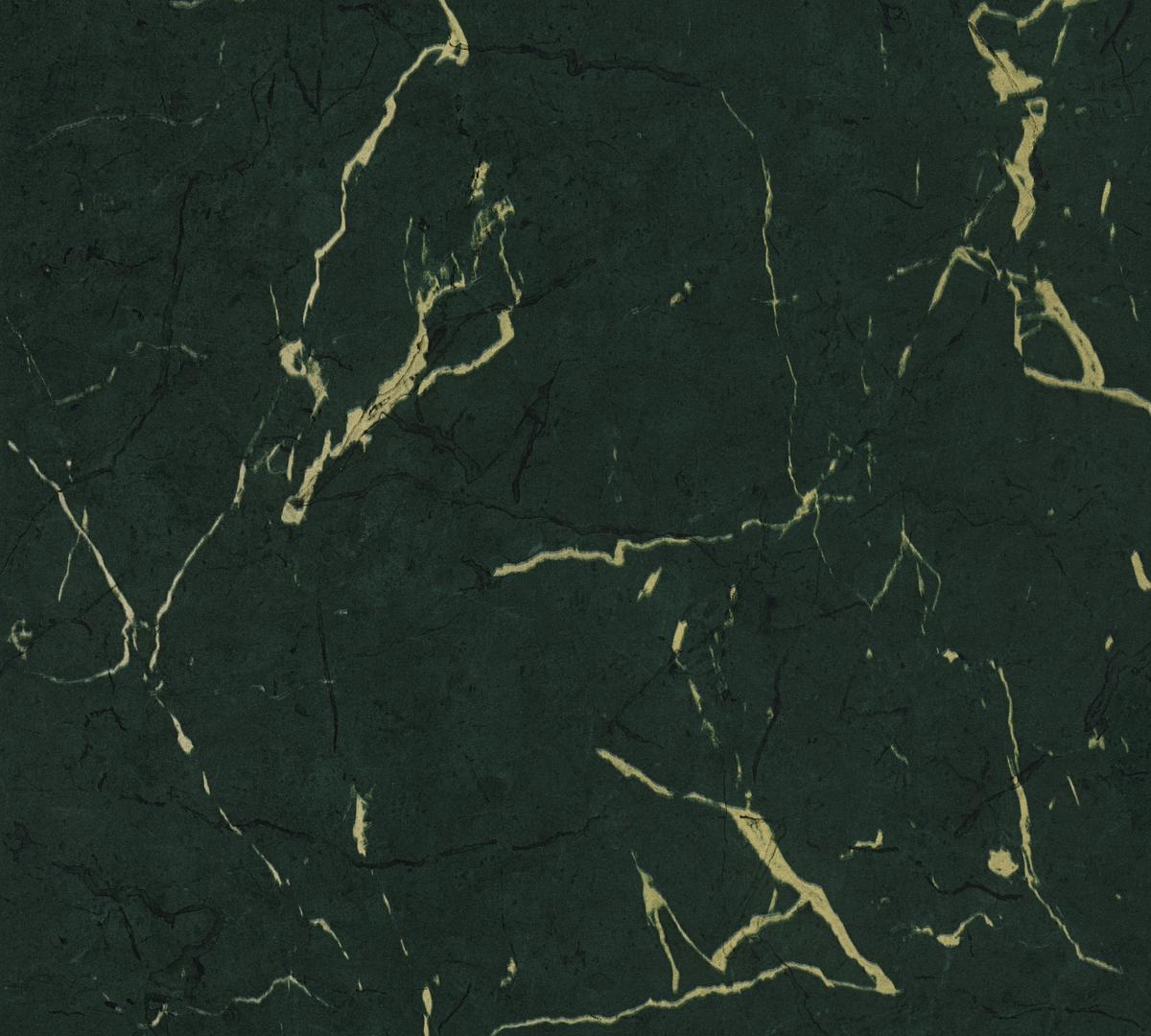 378555_1 Green non-woven vinyl wallpaper with offset pattern