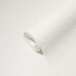 Cream non-woven vinyl wallpaper with subtle texture
