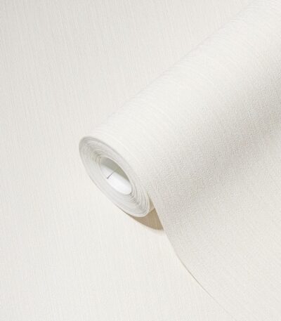 Cream non-woven vinyl wallpaper with subtle texture