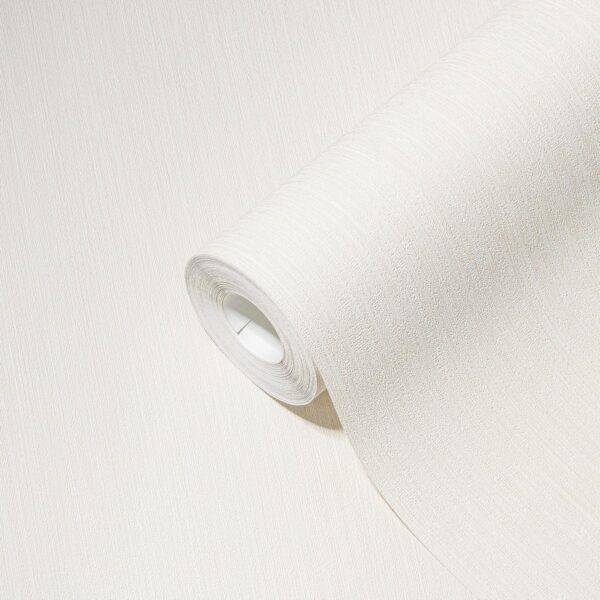 Cream non-woven vinyl wallpaper with subtle texture