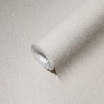 Gray non-woven vinyl wallpaper with subtle texture