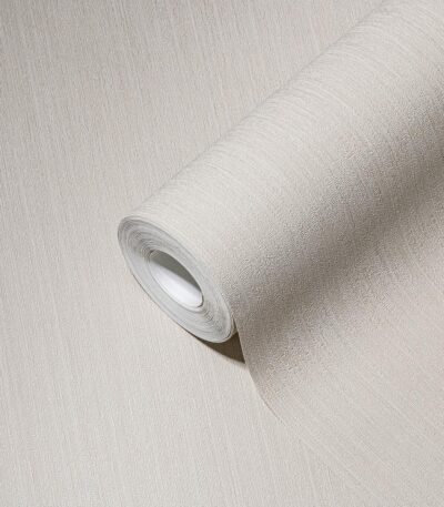 Gray non-woven vinyl wallpaper with subtle texture