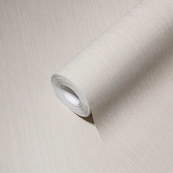 Gray non-woven vinyl wallpaper with subtle texture