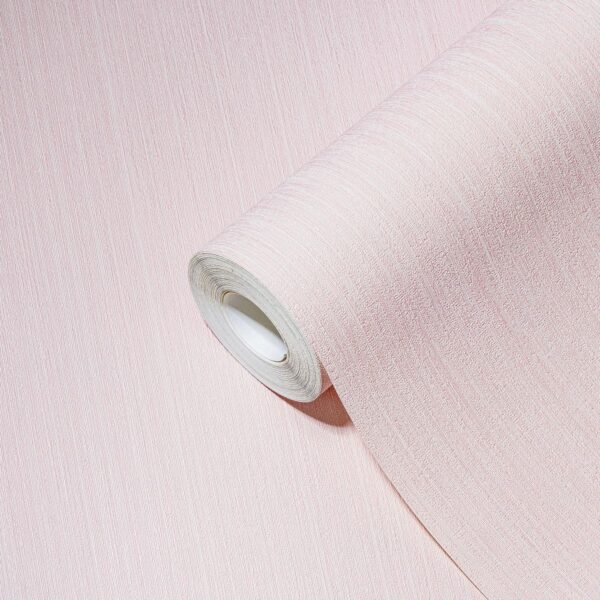 Pink non-woven vinyl wallpaper with subtle pattern