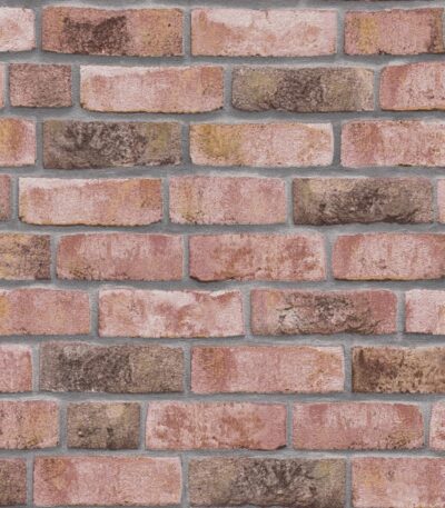 Red non-woven vinyl wallpaper with elegant pattern