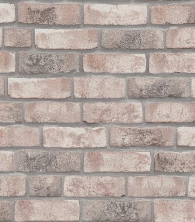 Gray non-woven vinyl wallpaper with modern pattern