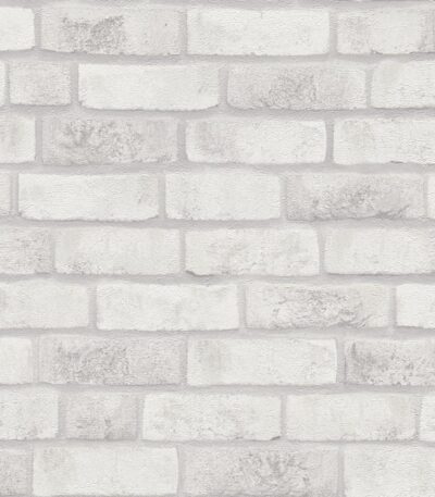 White non-woven vinyl wallpaper with subtle pattern