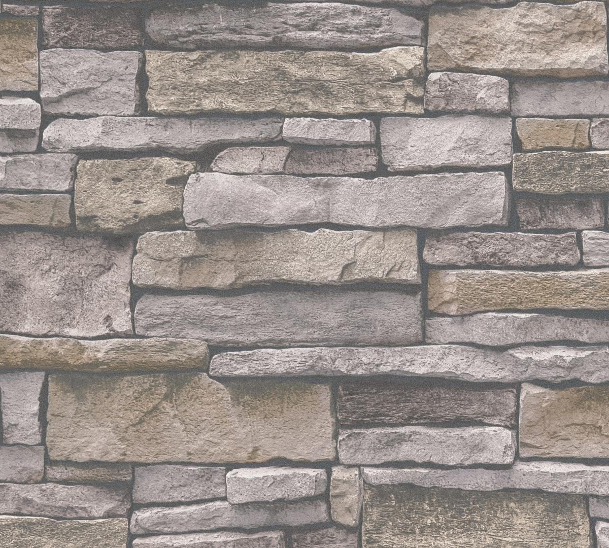 388133_1 Beige non-woven vinyl wallpaper with subtle pattern