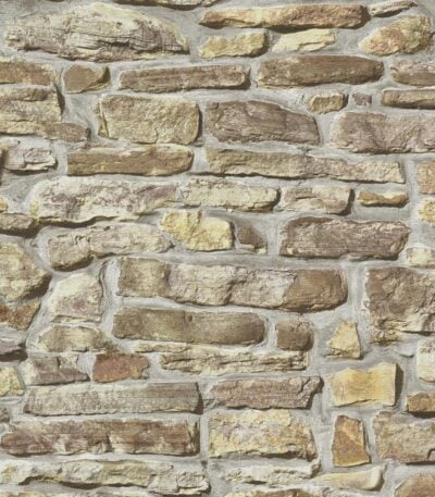 Beige non-woven vinyl wallpaper with subtle pattern