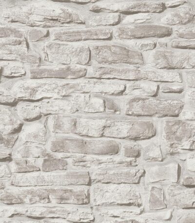 Greige non-woven vinyl wallpaper with subtle texture