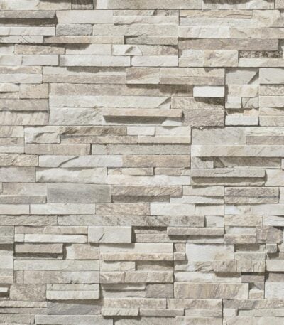 Beige non-woven vinyl wallpaper with subtle texture