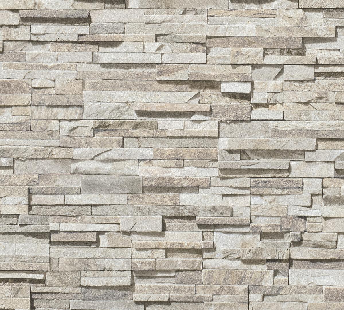 388161_1 Beige non-woven vinyl wallpaper with subtle texture