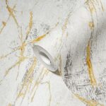 White non-woven vinyl wallpaper with subtle texture