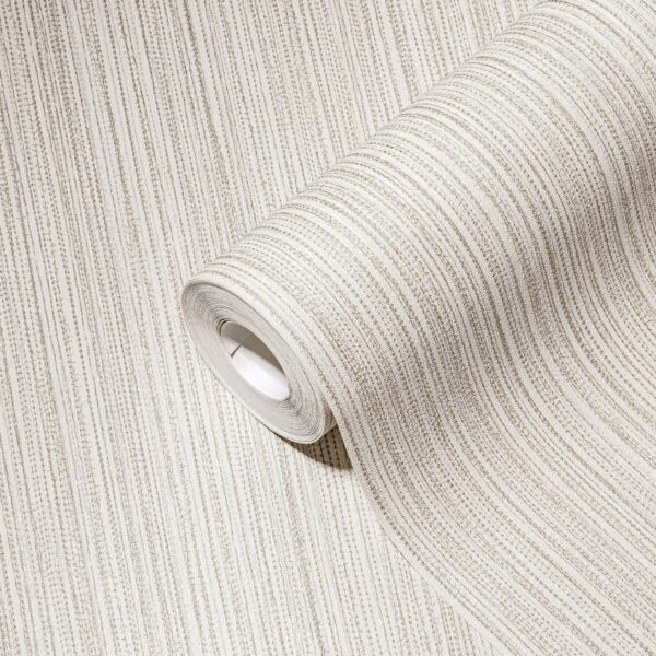 Gray non-woven vinyl wallpaper with modern design