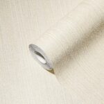 Cream non-woven vinyl wallpaper with soft texture