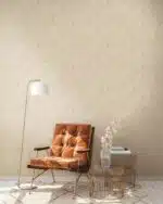 Textured beige non-woven vinyl wallpaper panel