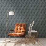 Anthracite non-woven vinyl wallpaper modern design