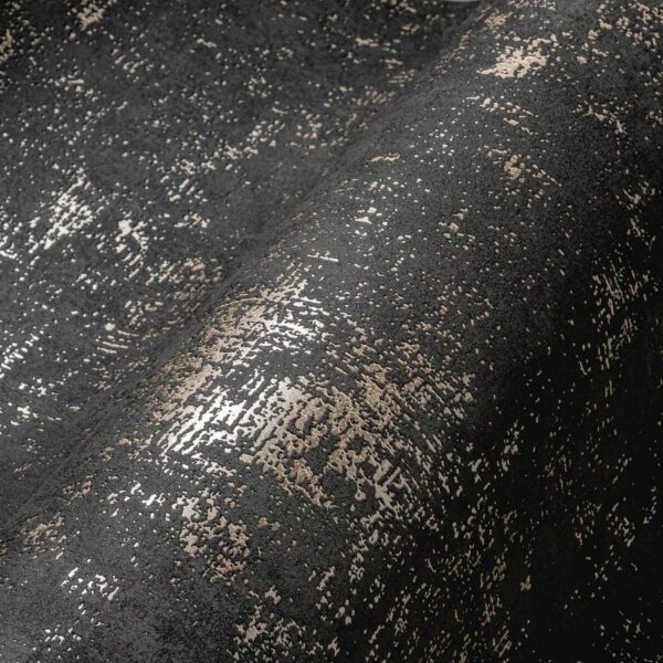 Black non-woven vinyl wallpaper for modern interiors