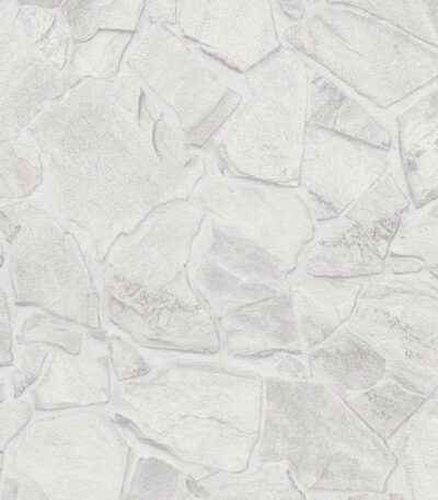Gray non-woven vinyl wallpaper with modern pattern