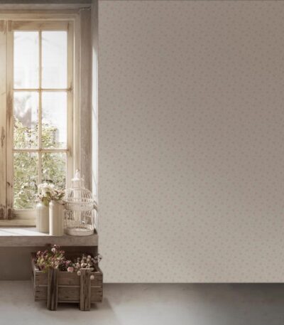 Light gray non-woven vinyl wallpaper with subtle texture