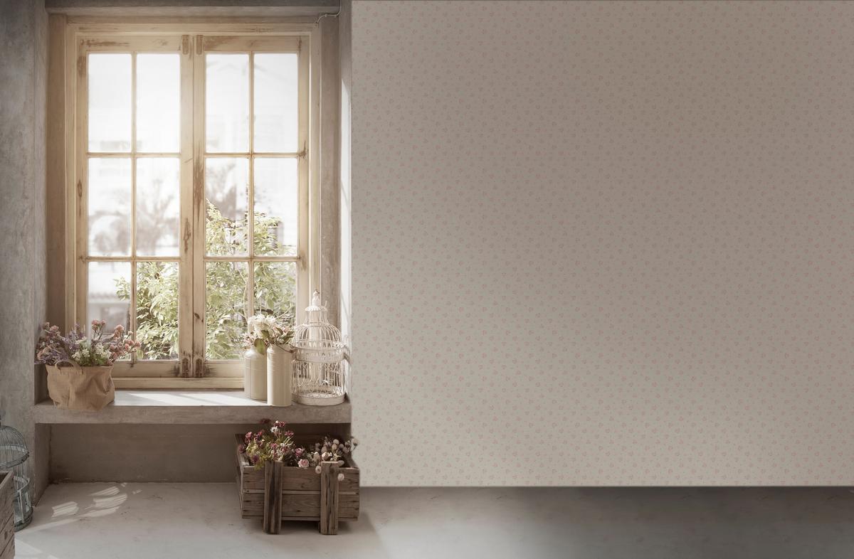 390673_1 Light gray non-woven vinyl wallpaper with subtle texture