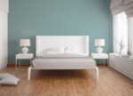 European blue vinyl surface wallpaper non-woven backing