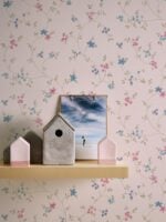 Cream non-woven vinyl wallpaper with free match design