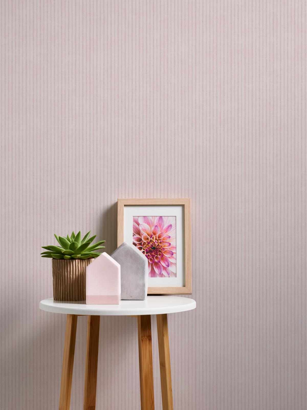 390761_1 Pink non-woven vinyl wallpaper with free match design